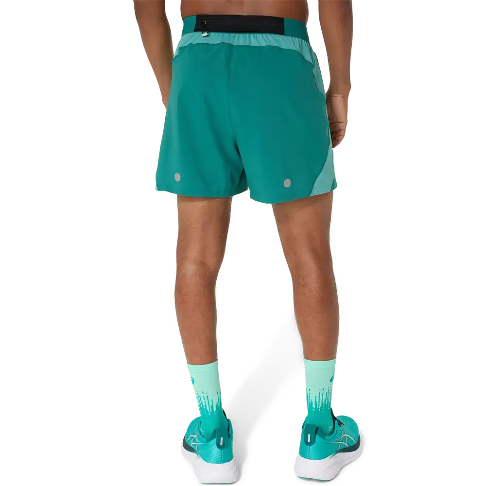 ASICS Road 5IN Hardloopbroek Kort Groen Heren