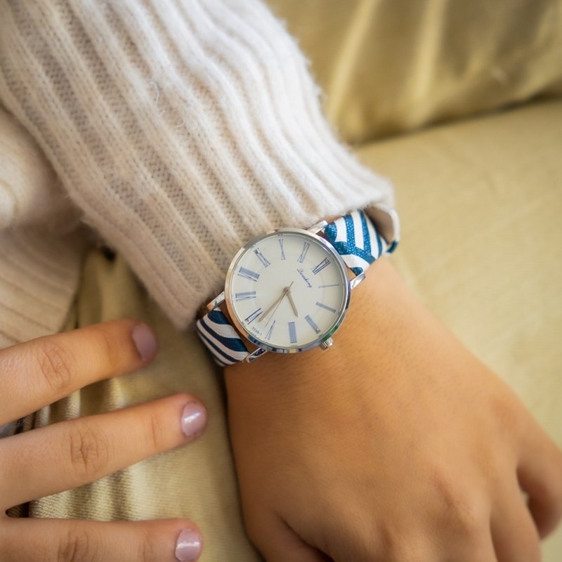 Montre Femme CHTIME bracelet Cuir Bleu