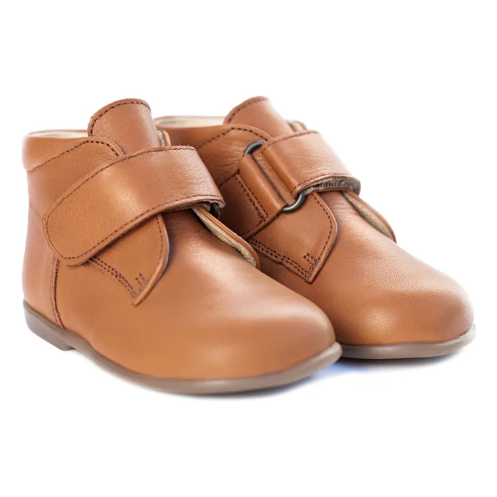 Poppée Bottillons Scratchs Cadet | Camel