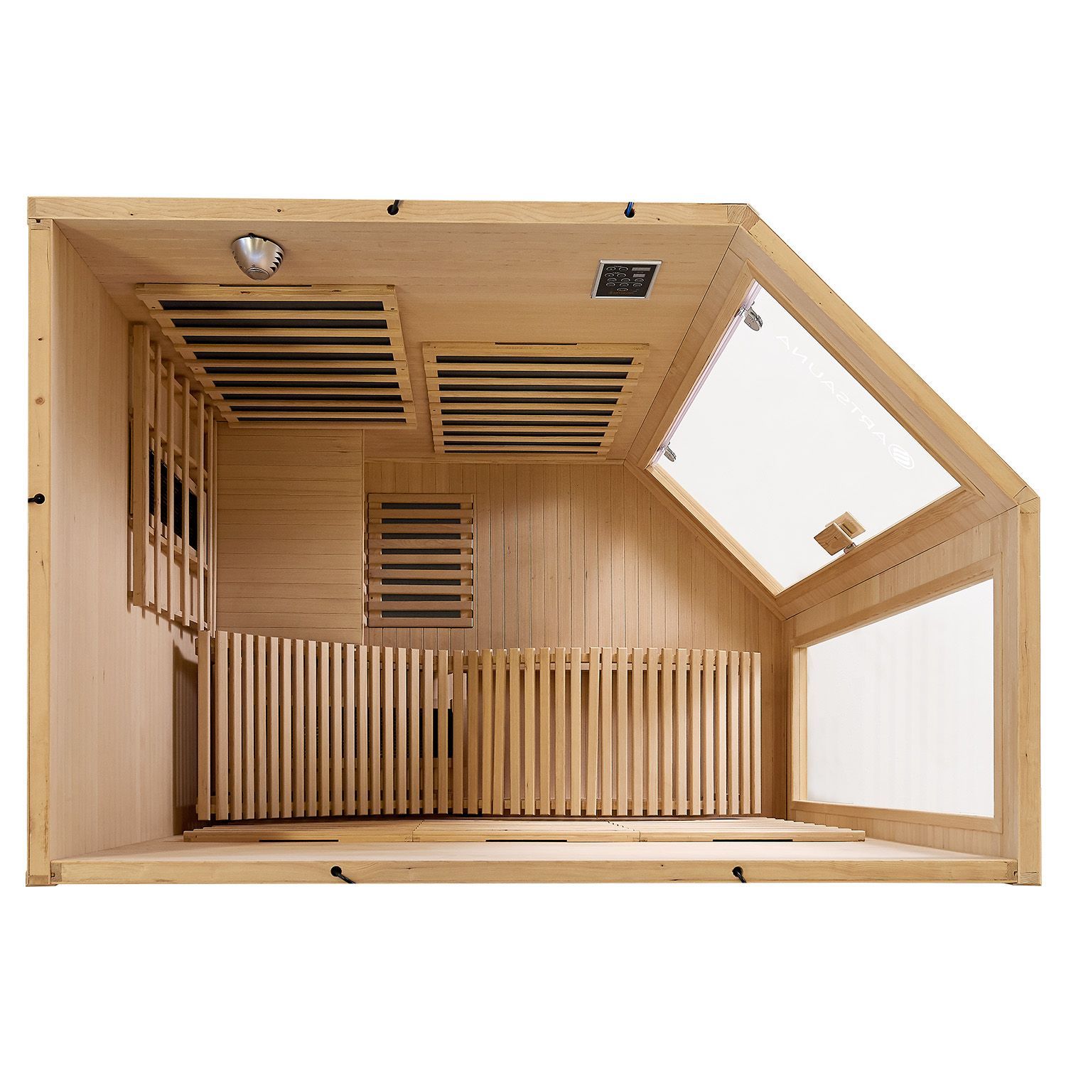 Artsauna Infrarotkabine Wärmekabine Kolding mit Triplex-Heizsystem & Hemlockholz