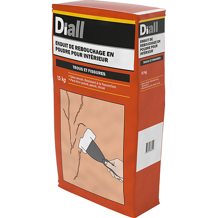 Enduit de rebouchage en poudre Diall 15kg