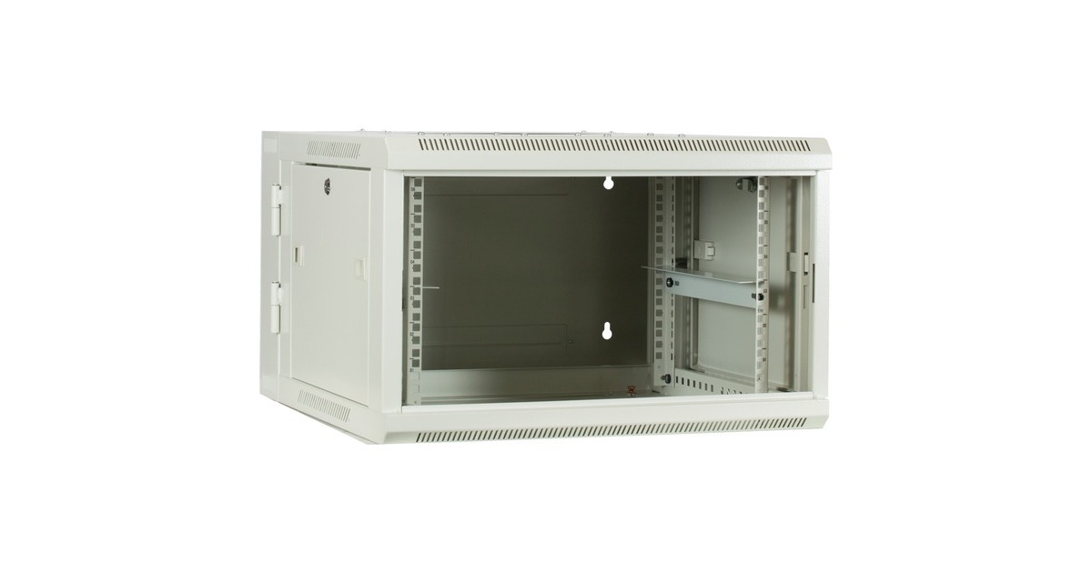 DSI6U witte wandkast (kantelbaar) met glazen deur - DS6606W-DOUBLE server rack  (Wit, 600 x 600 x 368mm)