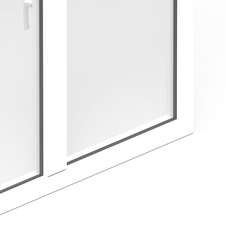 Fenêtre alu 2 vantaux oscillo-battant GoodHome blanc - l.100 x h.75 cm