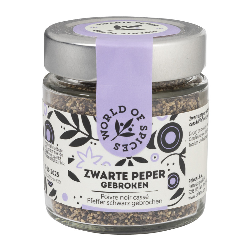 Zwarte peper gebroken - 75 gram