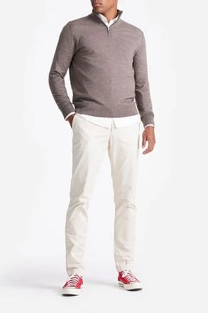 King Essentials The Michael Half Zip Pull Merino Bruin KM111030003-N050T kopen