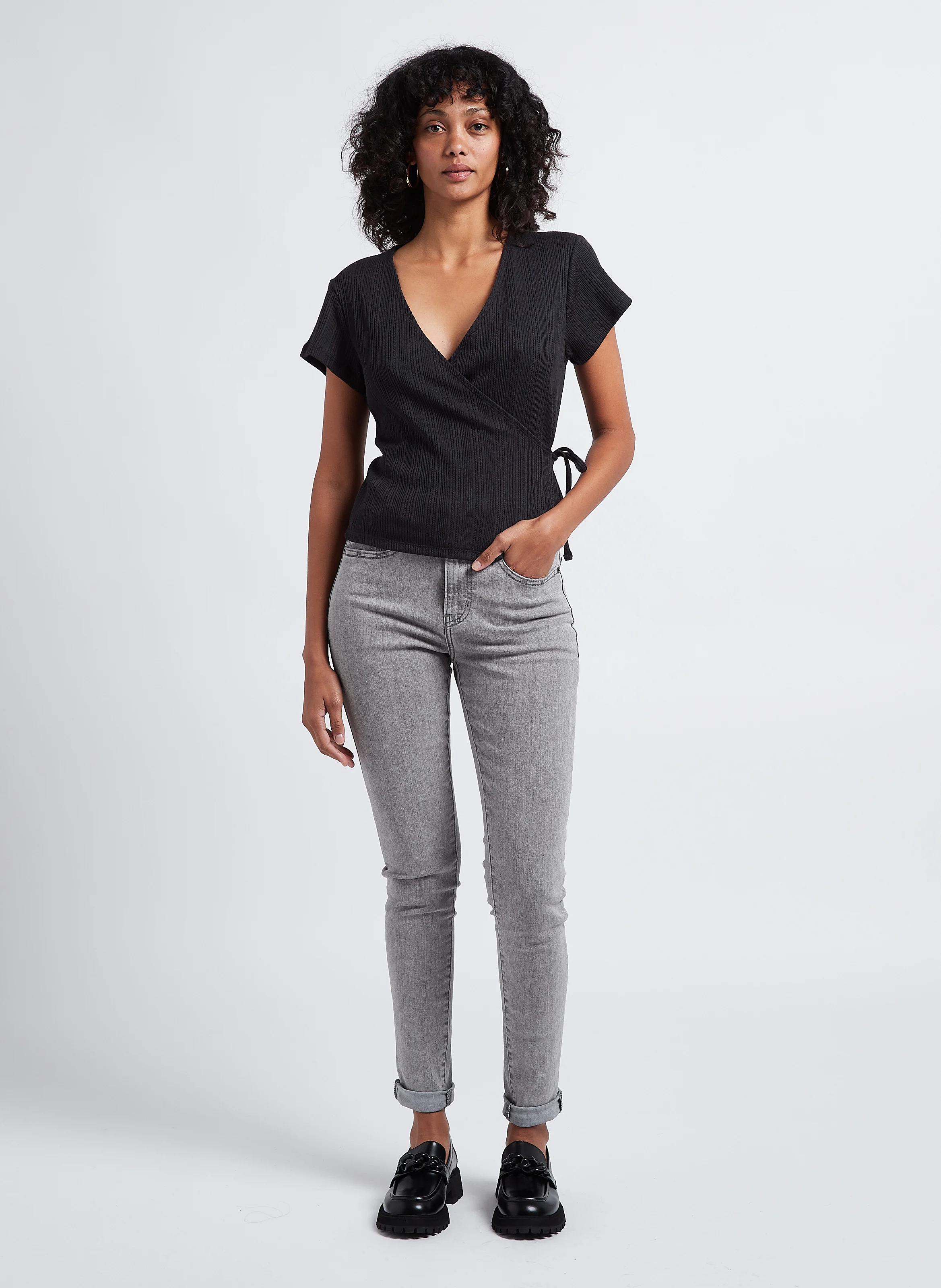 721 HIGH RISE SKINNY - Jean skinny en coton mélangé| Gris
