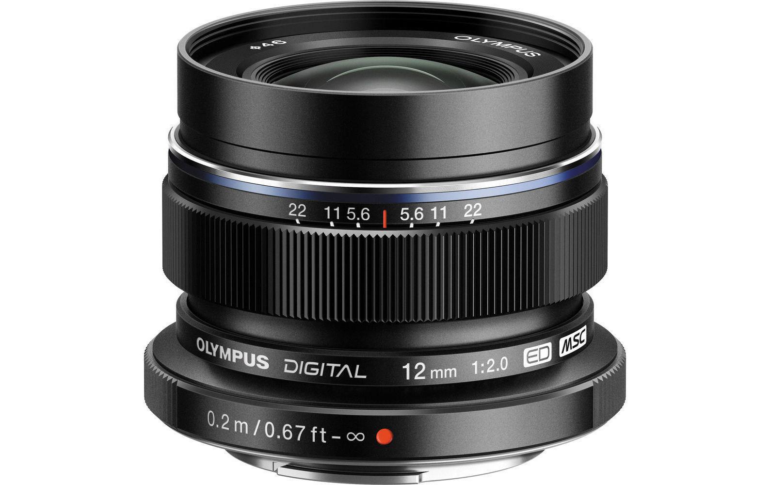 Festbrennweite M Zuiko Digital 12mm F/2 – MFT<br>Lichtstarkes Weitwinkelobjektiv mit fester Brennweite