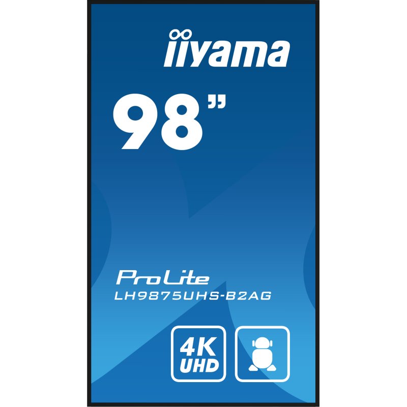 iiyama LH9875UHS-B2AG Écran d'affichage dynamique Écran plat de signalisation numérique 2,48 m (97.5