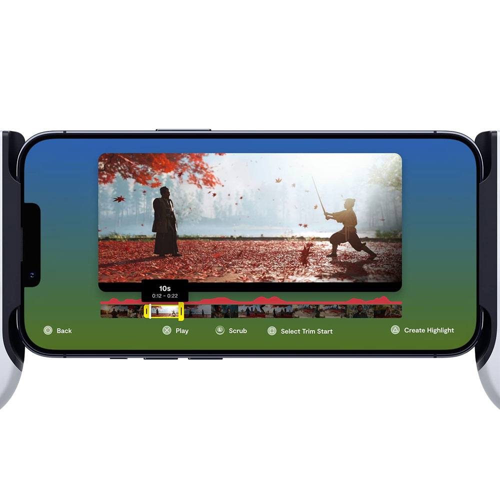 One PlayStation Edition Mobile Gamepad Joystick Gaming Controller für iPhone mit Lightning (BB-02-W-S) - Weiss