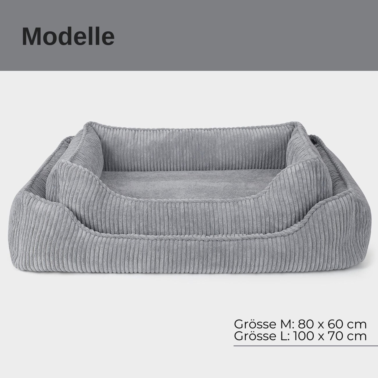 PAW WOW Hundebett ANTON Cord Grau M