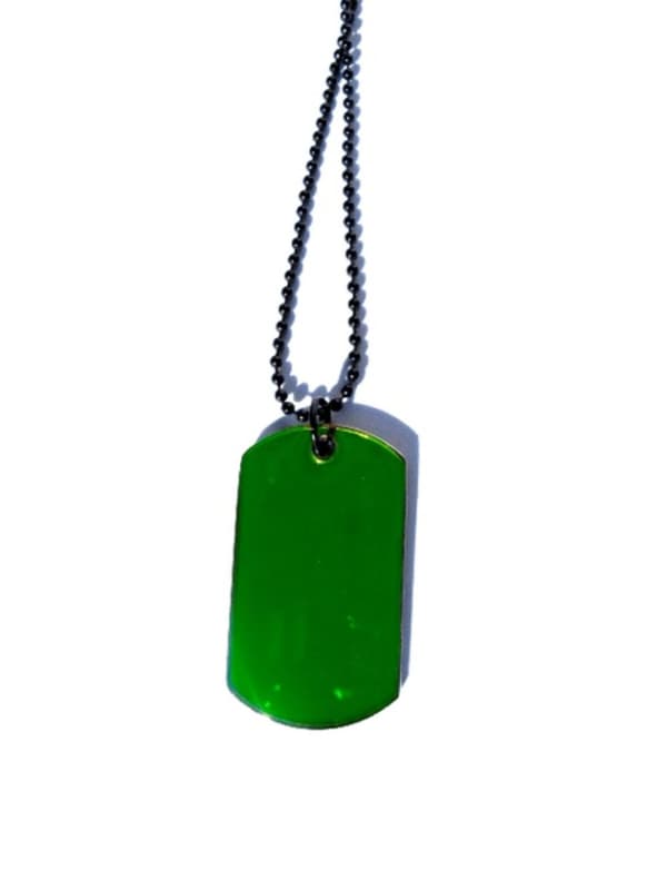 Dog Tag Halsband Grön