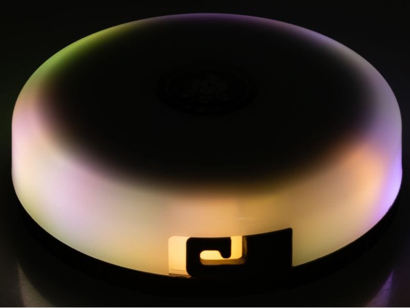 FTM Campinglampe RGB mit Powerbank LED-Campinglampe mit warmweissem und farbigem Licht