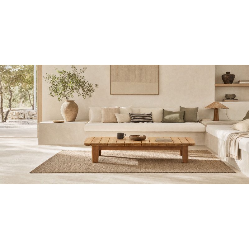 Table basse Tirant en bois de teck 140 x 70 cm