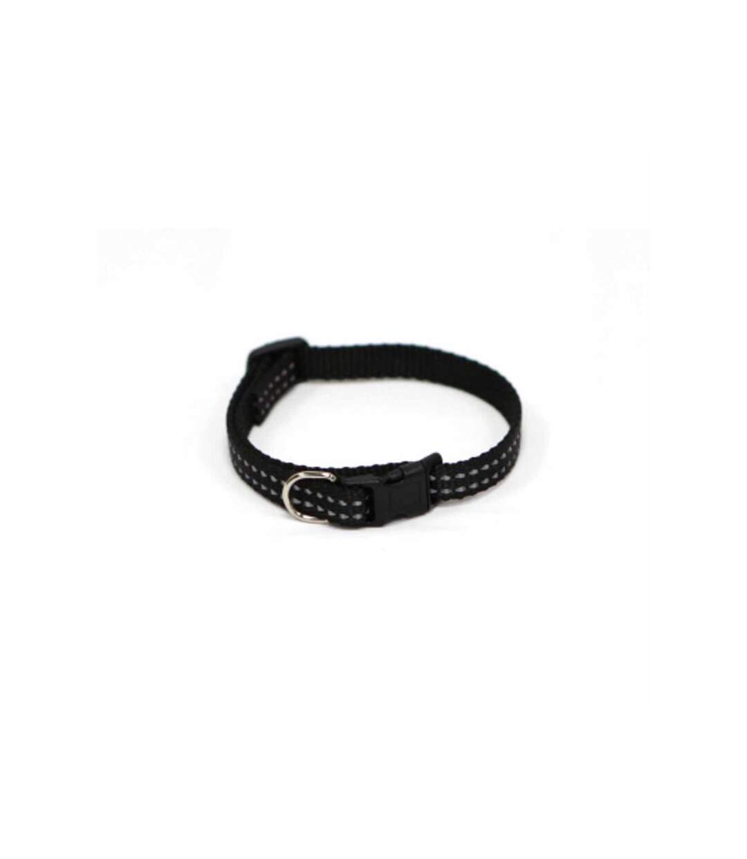 Paris Prix - Collier Réglable coutures Réfléchissantes 45cm Noir