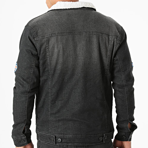 Veste Jean Col Mouton Herman Noir