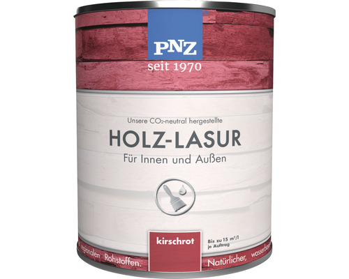 PNZ houtbeits voor binnen en buiten, kersenrood, 2,5 l