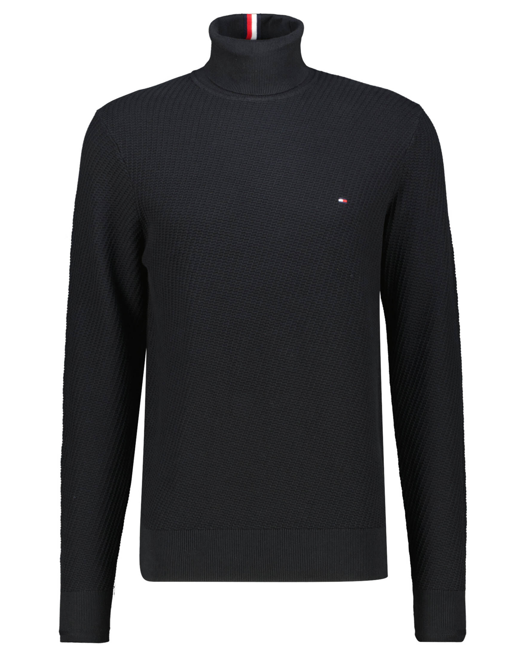 Tommy Hilfiger| Herren Rollkragenpullover RECTANGULAR STRUCTURE Strickpullover aus BIO-Baumwolle