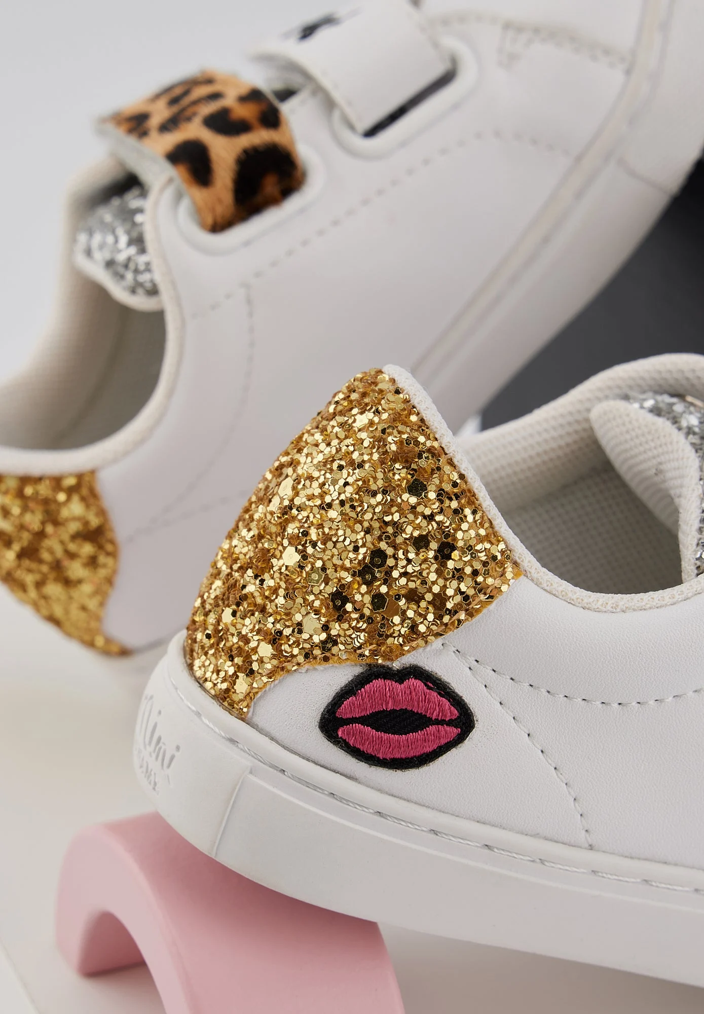 MINI EDITH GRL PWR - Sneakers en cuir | Blanc