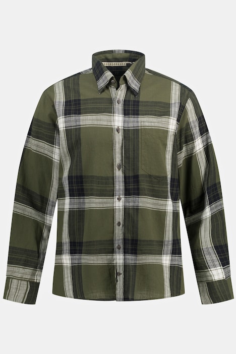 Karohemd, Langarm, verdeckter Buttondown-Kragen, Modern Fit,