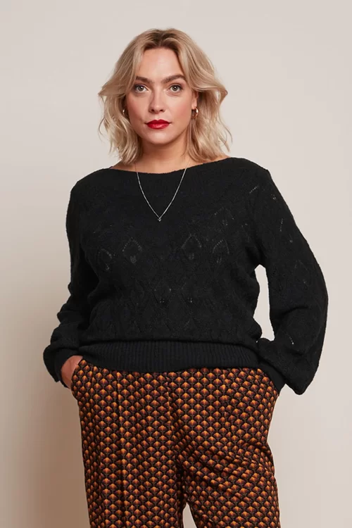King Louie Erin Bell Orcia top in zwart