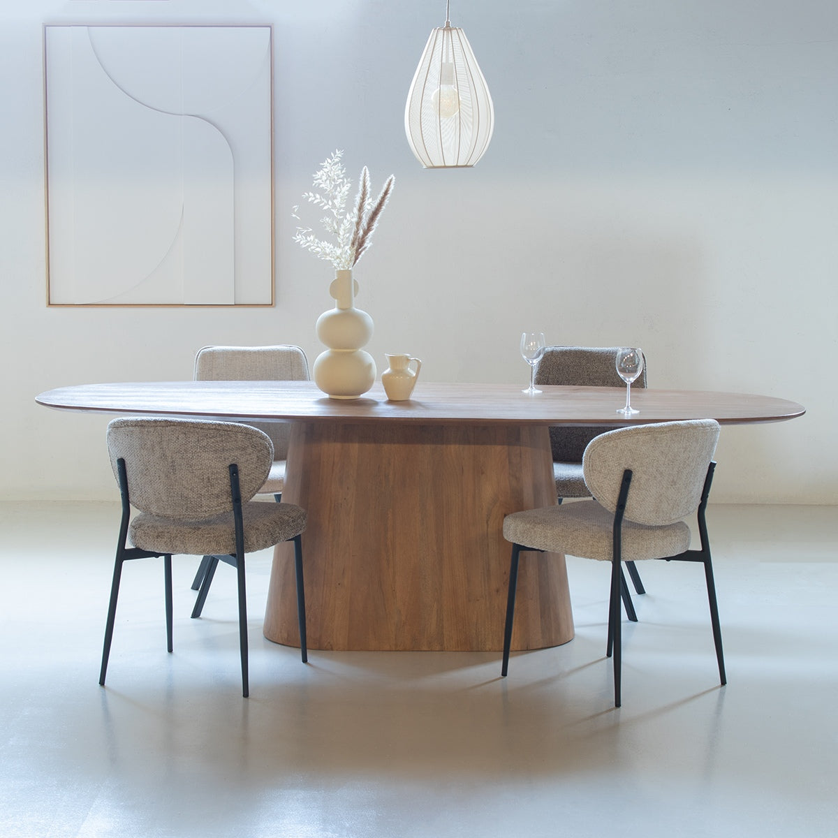 Giga Meubel - Eettafel Stijn Bruin Deens Ovaal 180cm