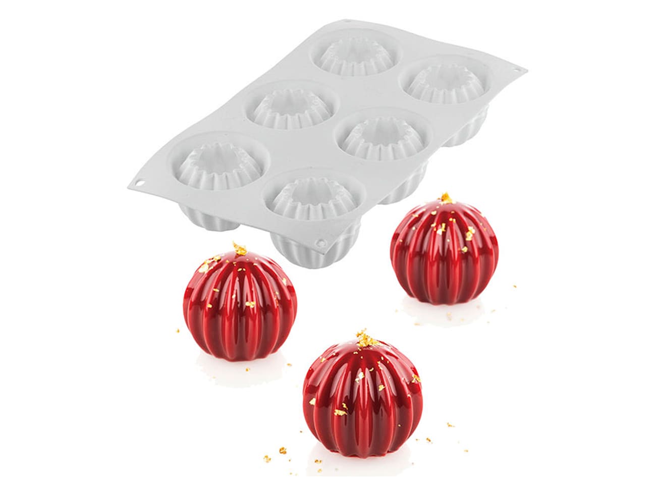 Moule silicone - 6 sphères Supernova - Ø 6,4 cm - Silikomart