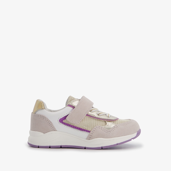 TwoDay leren meisjes sneakers paars goud