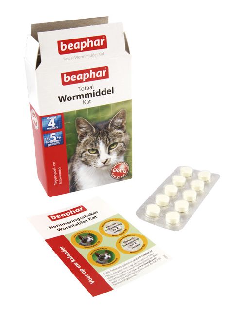 Beaphar Wormmiddel Totaal Kat - Anti wormenmiddel - 10 stuks < 5 Kg