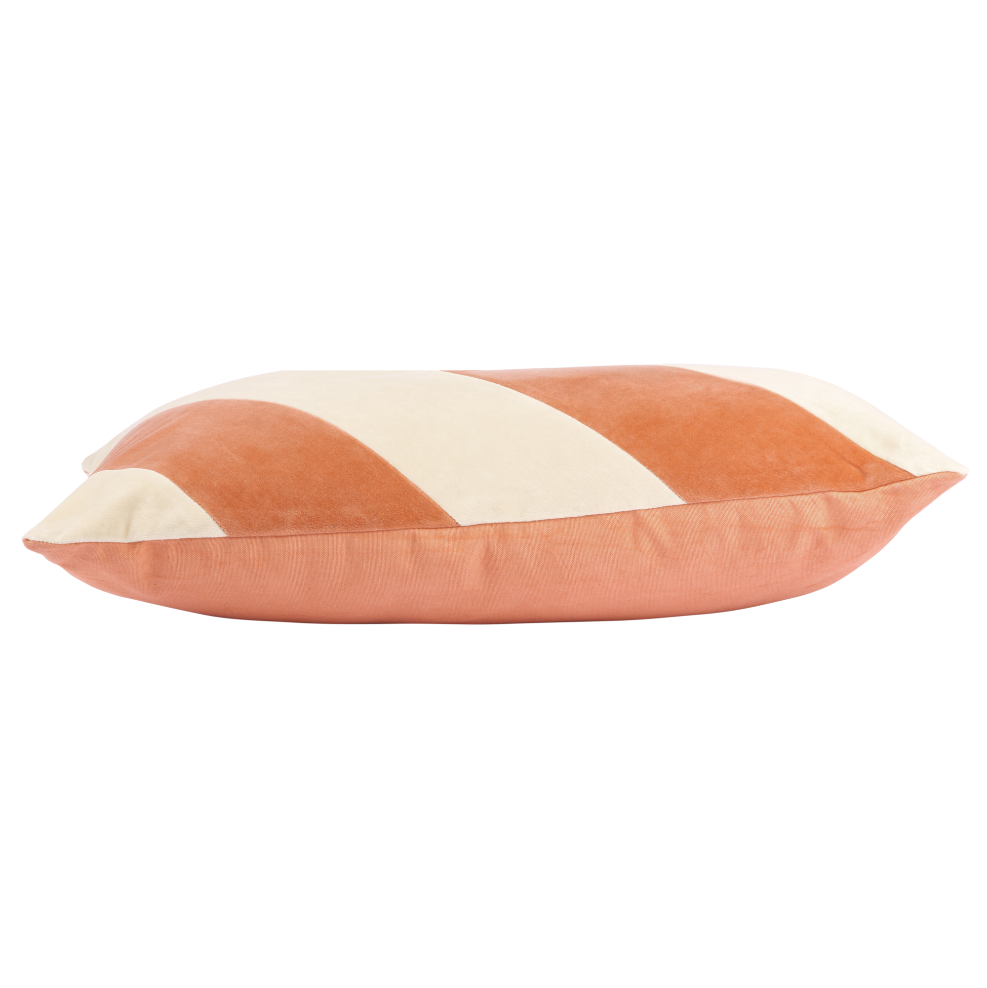 Sierkussen Striped Velvet 60x40 cm peach/cream