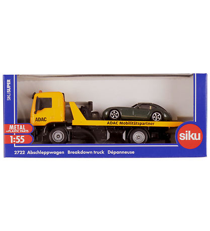 Siku LKW m. Auto - 1:55 - Panne Truck - Gelb