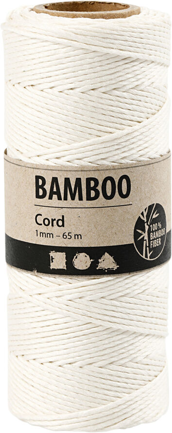 Creativ Company Bambussnor, tykkelse 1 mm.