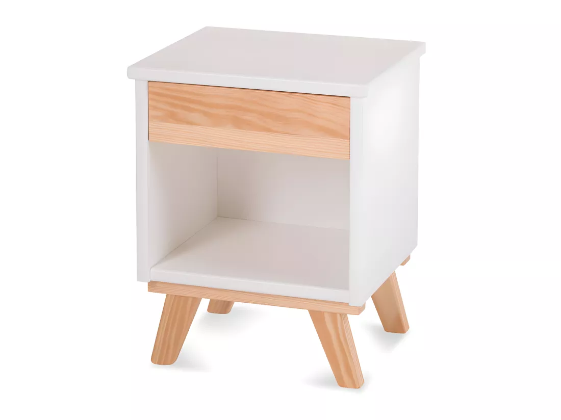 Chambre enfant complète (90*190) Bois massif Blanc - COSETTE