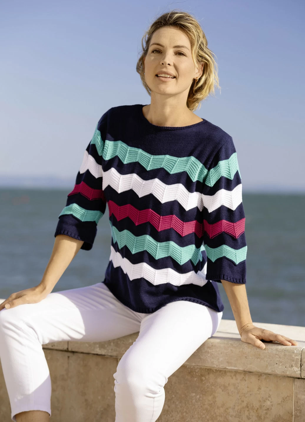 Pullover mit Zackenmuster