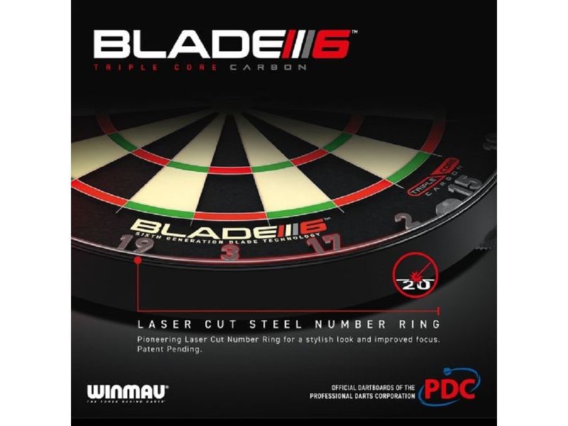 Winmau Dartboard Blade 6 Triple Core Carbon Dartscheibe