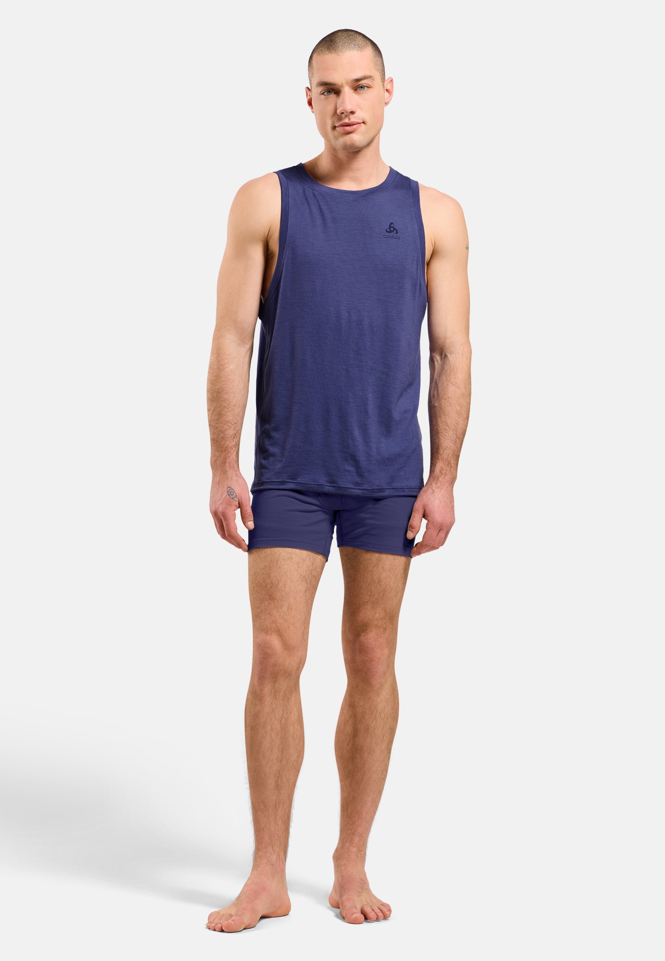 Natural Merino 160 Base Layer Singlet in Skipper Blue