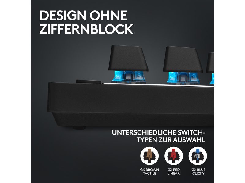 Logitech Gaming-Tastatur PRO X TKL Lightspeed Zuverlässige Gaming-Tastatur für professionelle Ansprüche