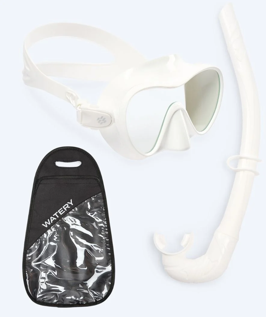 Watery Combo snorkelsæt til voksne - Cliff - Hvid