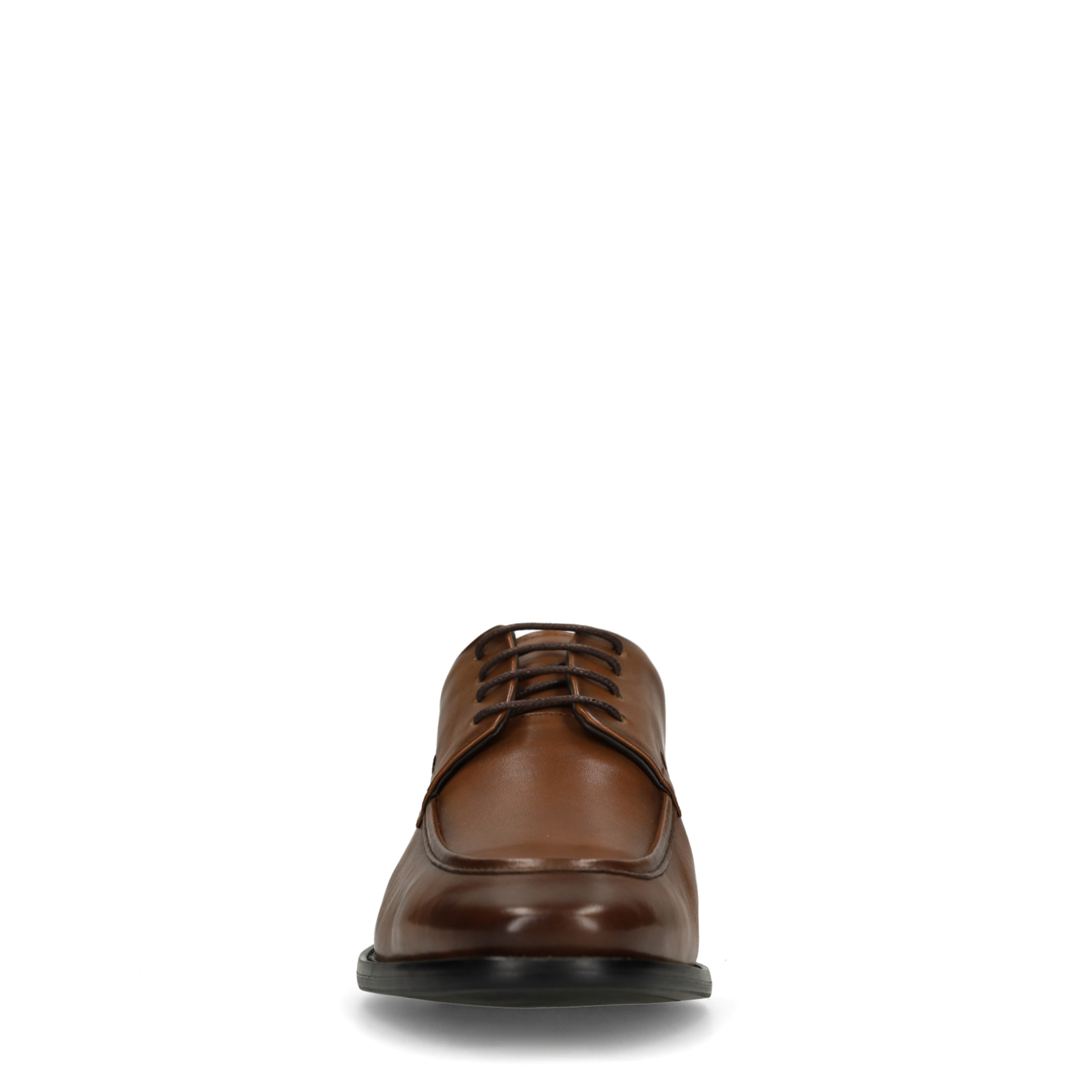 Cognac leren veterschoenen