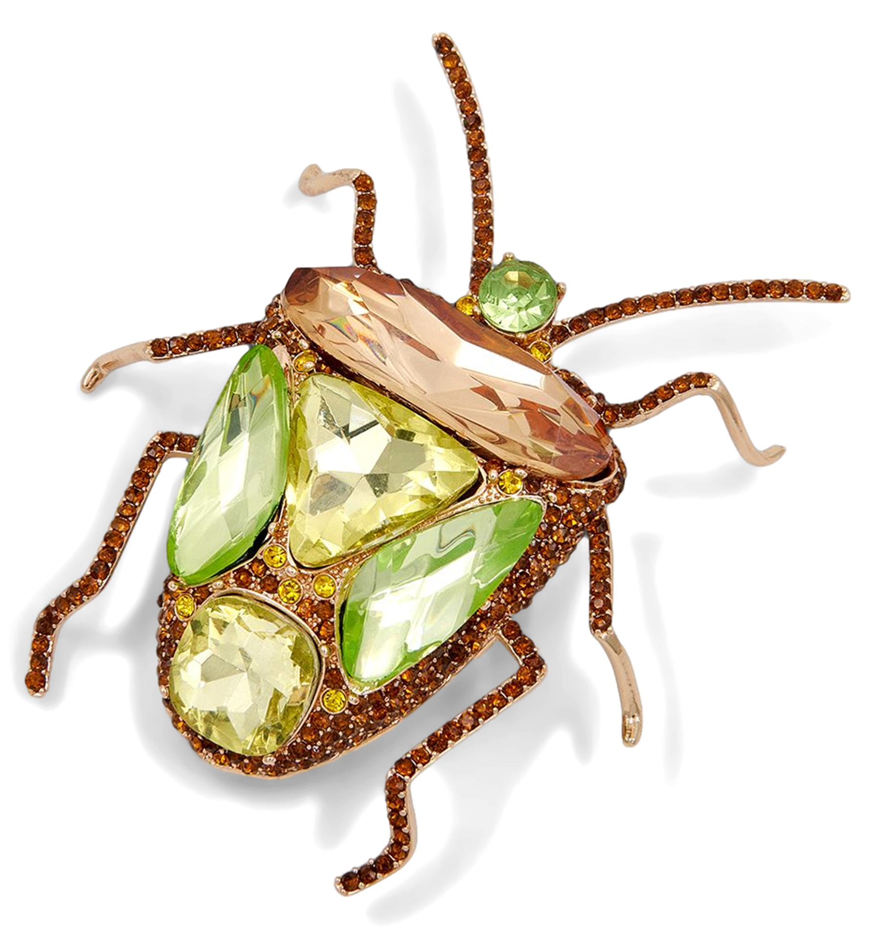 GINSECT - Broche scarabée en strass | Vert