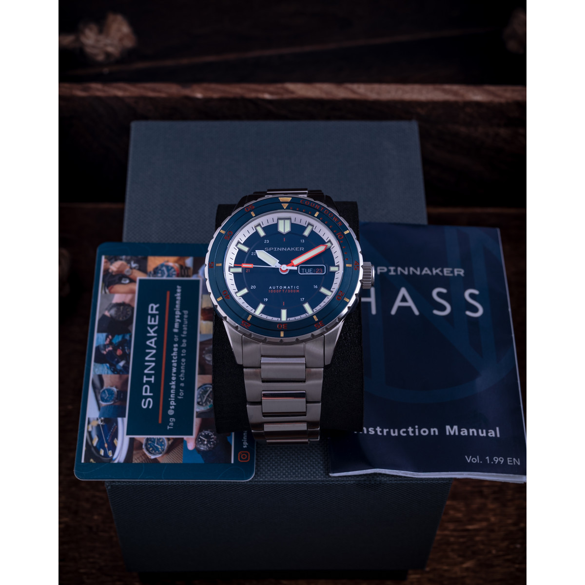 Montre Spinnaker Hass homme automatique bracelet acier