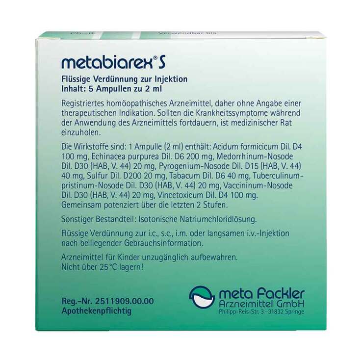 Metabiarex S Injektionslösung, 5X2 ml