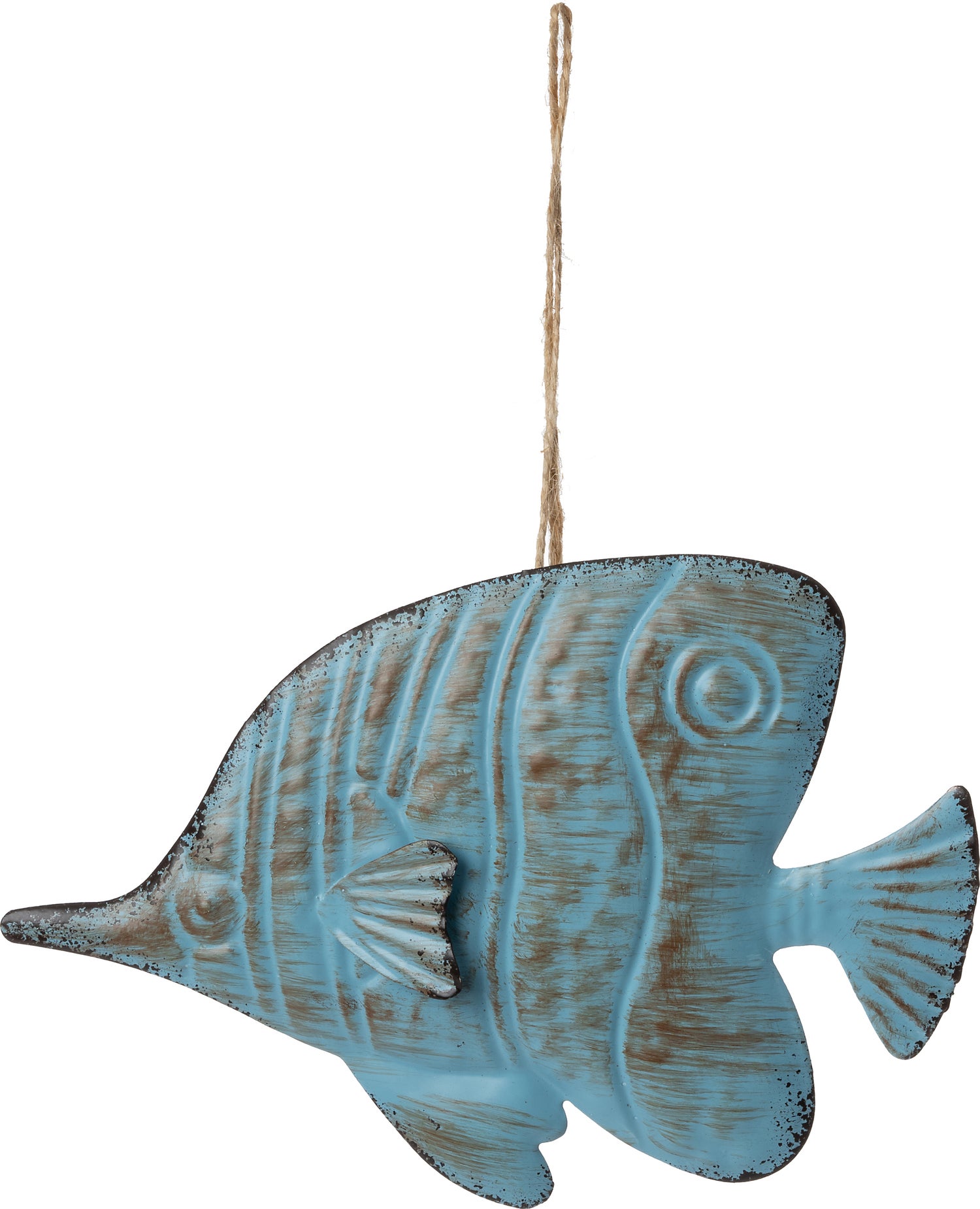 Intratuin tuinwanddecoratie vis Sjors blauw 16 x 0,5 x 11 cm