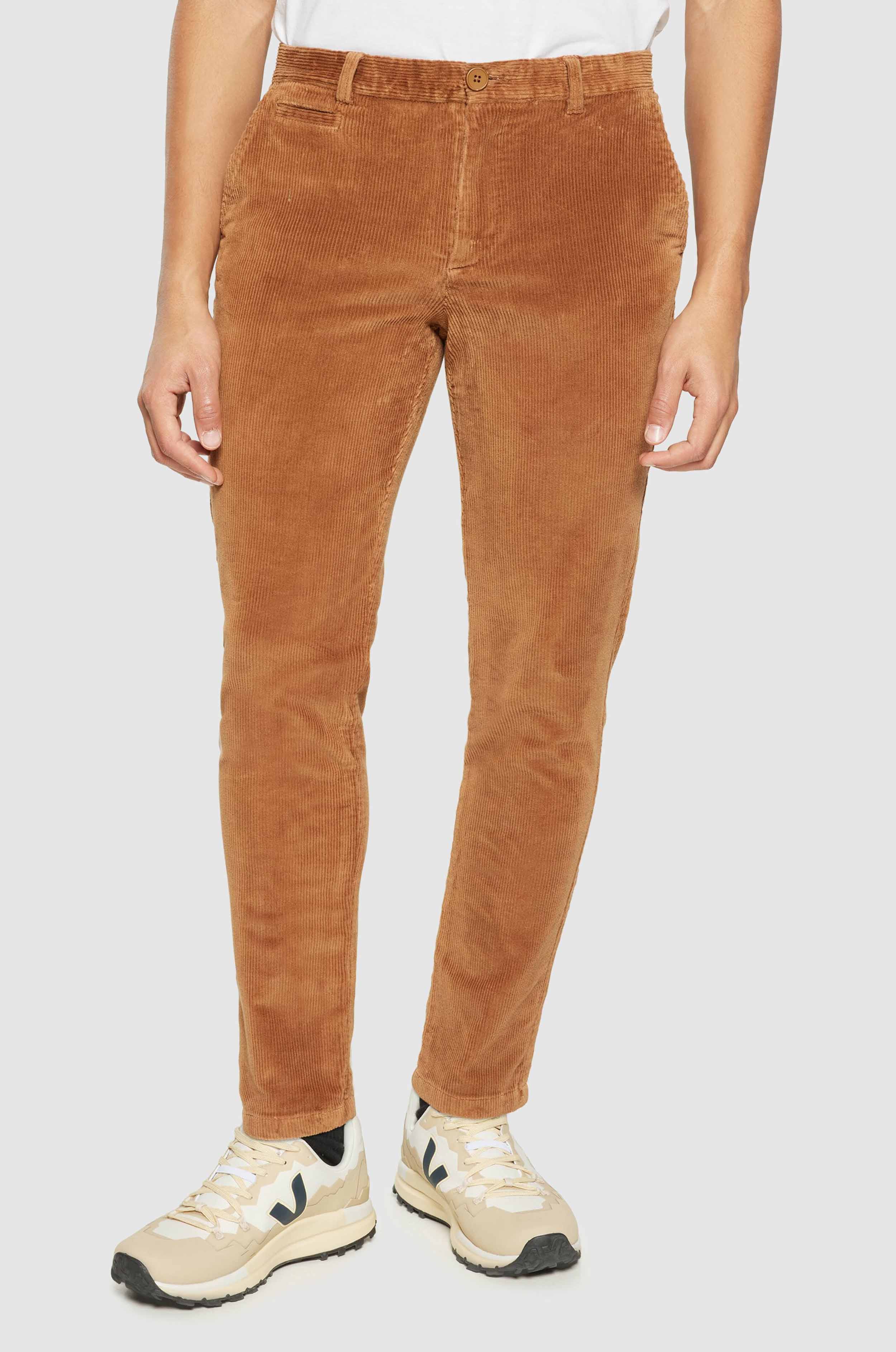 Knowledge Cotton Apparel Cord-Hose Chuck 8 Wales Corduroy Chino Pants Dachshund
