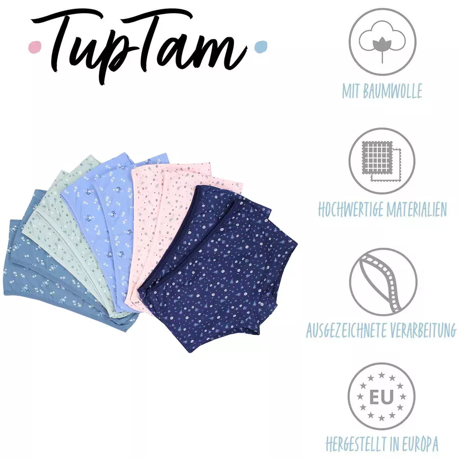 TupTam Mädchen Slips mit Aufdruck 10er Pack blaugrün