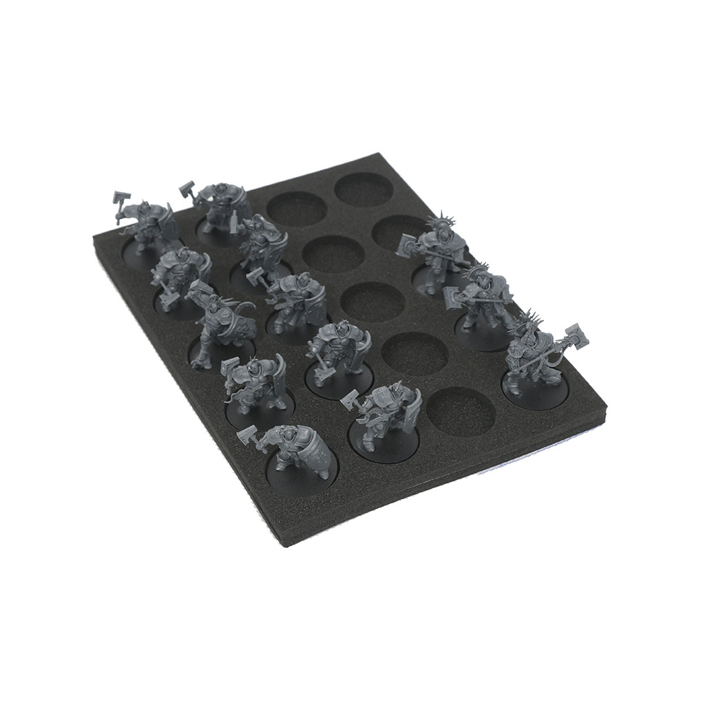 Rangement Safe & Sound - Mousse pour 20 Figurines Debout (Socles 40mm)