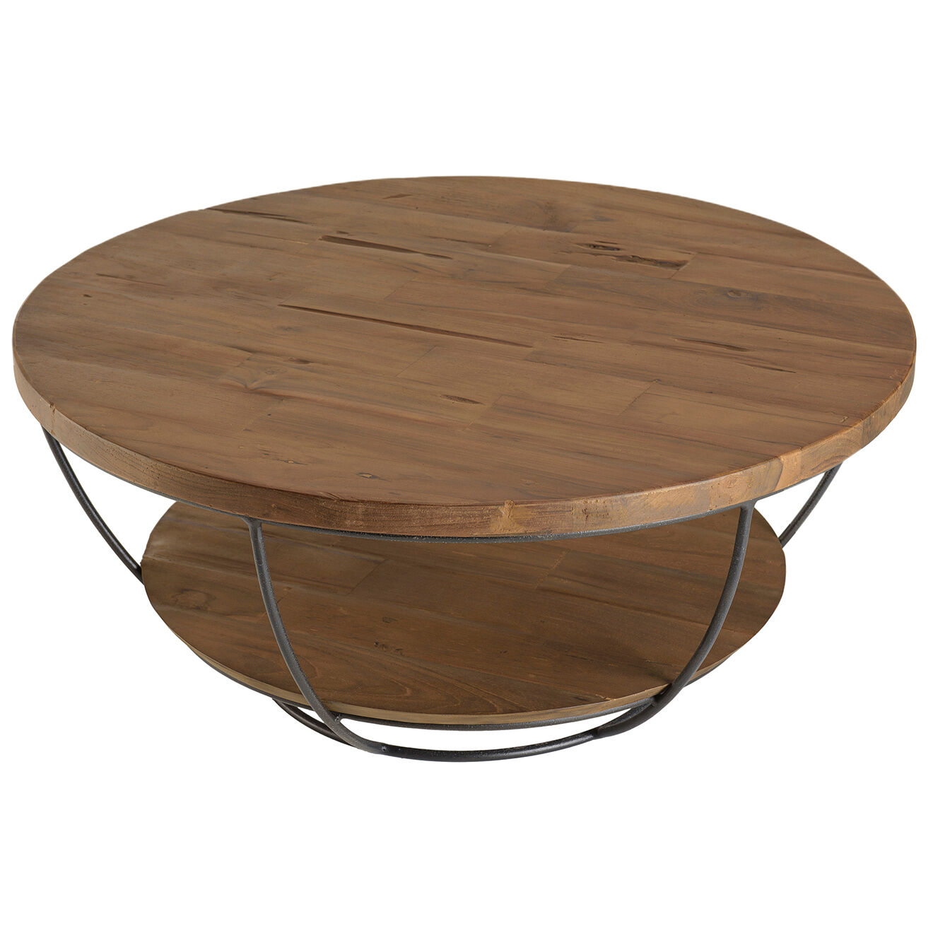 Macabane Table basse Sixtine bois naturel  - D.80xH.35 cm