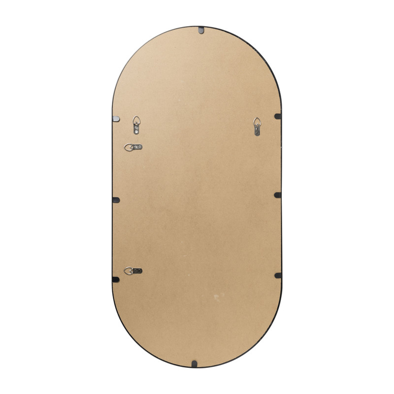 Spiegel Basix ovaal - zwart - 50x100 cm