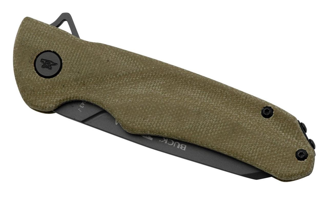Buck Sprint Ops 0843GRS Green Canvas Micarta, zakmes