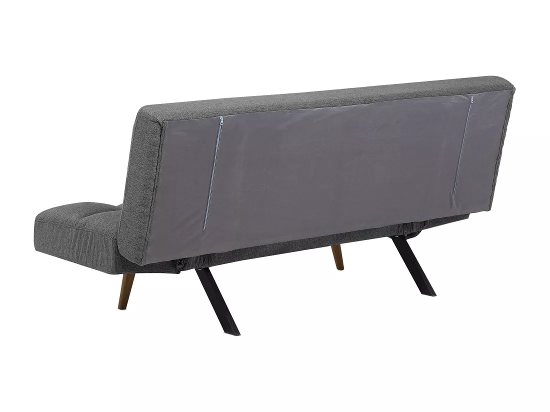 Canapé convertible 3 places en tissu gris foncé INGARO