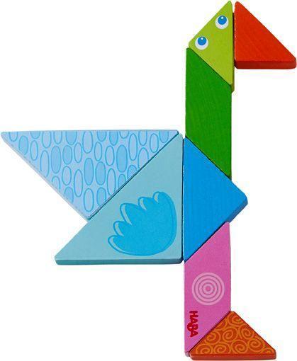 Legespiel BUNTER TANGRAM-MIX 21-teilig